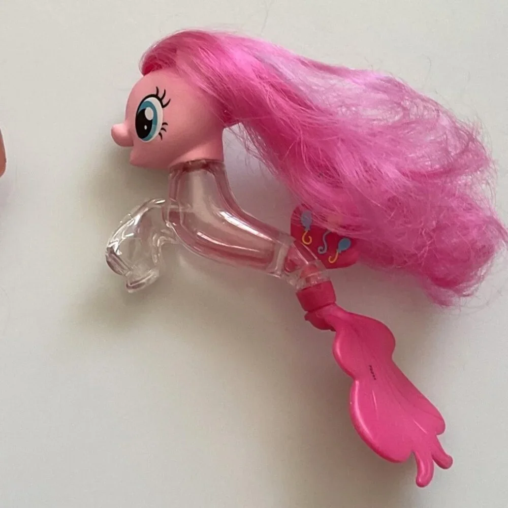 MY LITTLE PONY PINKIE PIE SEAPONY MERMAID GLITTER SPARKLE FIGURINES SET OF 2